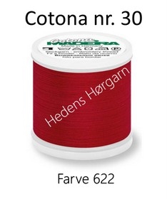 Madeira Cotona Nr. 30 Farve 622 mørk rød